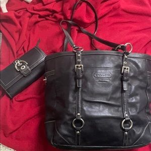 Vintage Coach Leather bag and wallet